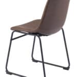 Vintage Espresso Faux Leather Dining Chair with Metal Base (Set of 2) 18 Vintage Espresso Faux Leather Dining Chair with Metal Base (Set of 2)