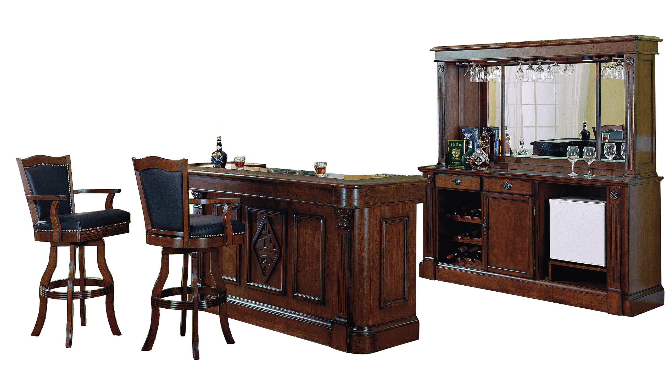monticello 2-piece back bar and hutch
