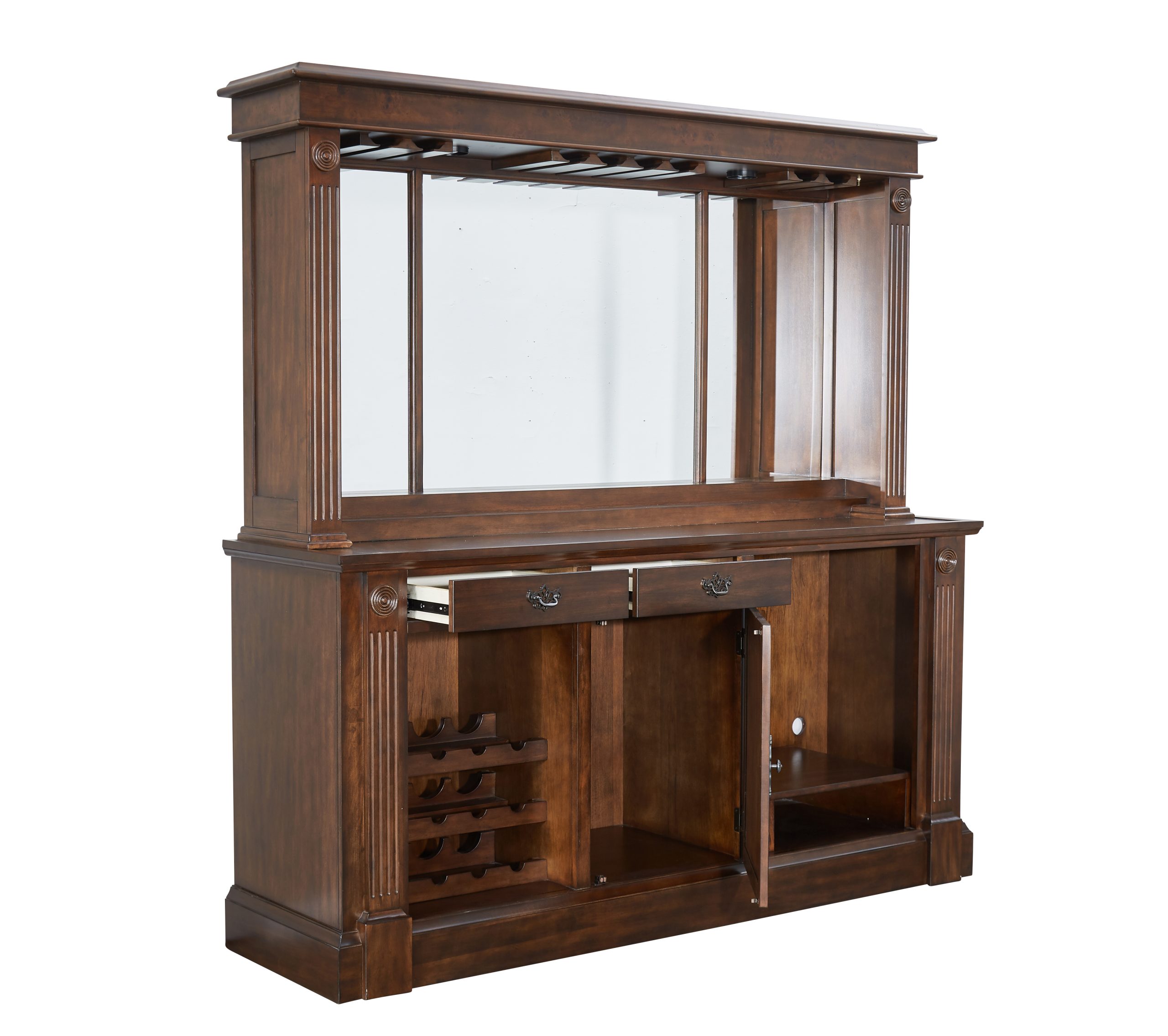 monticello 2-piece back bar and hutch