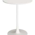 White Round Bar Table with Weather-Resistant Aluminum Frame