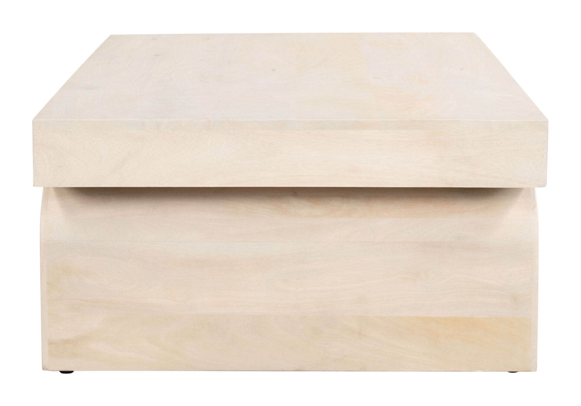 White Washed Mango Wood Coffee Table with Steel Frame 2 White Washed Mango Wood Coffee Table with Steel Frame - Image 2