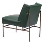 Modern Green Vinyl Accent Chair with Steel Base 14 Modern Green Vinyl Accent Chair with Steel Base