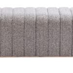 Velvet Tufted Bench with Steel Legs in Stone Gray 8 Velvet Tufted Bench with Steel Legs in Stone Gray