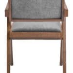 Gray and Walnut Dining Chair with Fabric Seat (Set of 2) 11 Gray and Walnut Dining Chair with Fabric Seat (Set of 2)