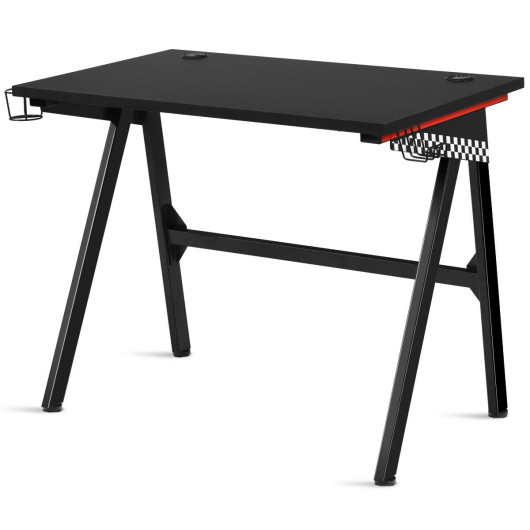 Ergonomic Gaming Desk with Cup Holder and Headphone Hook 3 Ergonomic Gaming Desk with Cup Holder and Headphone Hook - Image 3