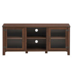 Walnut TV Stand for TVs up to 65 Inches with Storage