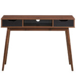 Modern Computer Desk with Drawers, Shelf, and Solid Wood Legs 18 Modern Computer Desk with Drawers, Shelf, and Solid Wood Legs
