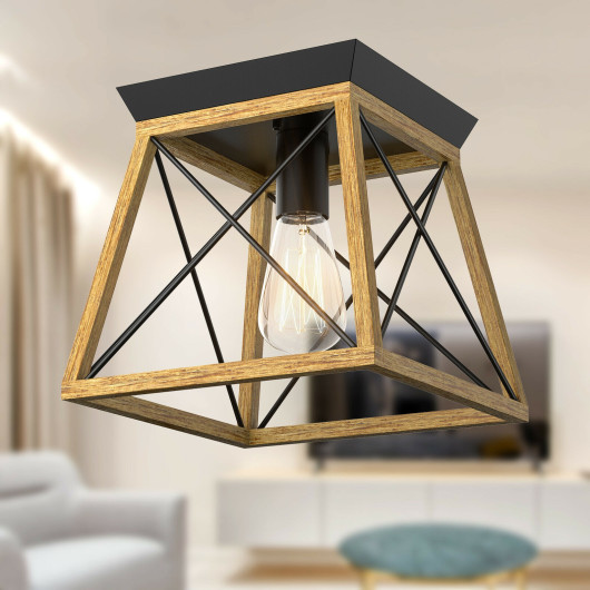 Retro Flush Mount Ceiling Light with E26 Socket for Hallway 6 Retro Flush Mount Ceiling Light with E26 Socket for Hallway - Image 6