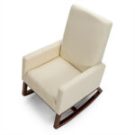Rocking Upholstered Lounge Armchair with High Back and Side Pocket 11 Rocking Upholstered Lounge Armchair with High Back and Side Pocket