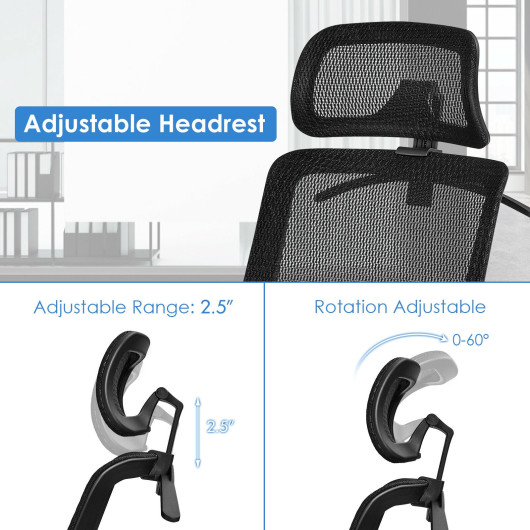 Height Adjustable Ergonomic Mesh Office Chair with Lumbar Support 7 Height Adjustable Ergonomic Mesh Office Chair with Lumbar Support - Image 7