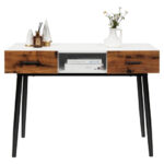 42 Inch Industrial Console Table with Drawers and Open Shelf 11 42 Inch Industrial Console Table with Drawers and Open Shelf