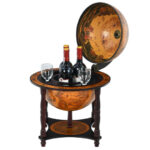 Retro Globe Wine Bar Stand with Storage for Living Room 11 Retro Globe Wine Bar Stand with Storage for Living Room