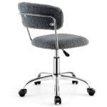 Adjustable Sherpa Swivel Office Chair with Rolling Casters