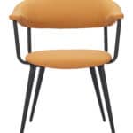 Modern Faux Leather Dining Chair with Armrests and Steel Legs 10 Modern Faux Leather Dining Chair with Armrests and Steel Legs