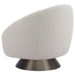 Modern Gray Swivel Chair with 360-Degree Base and Armrests