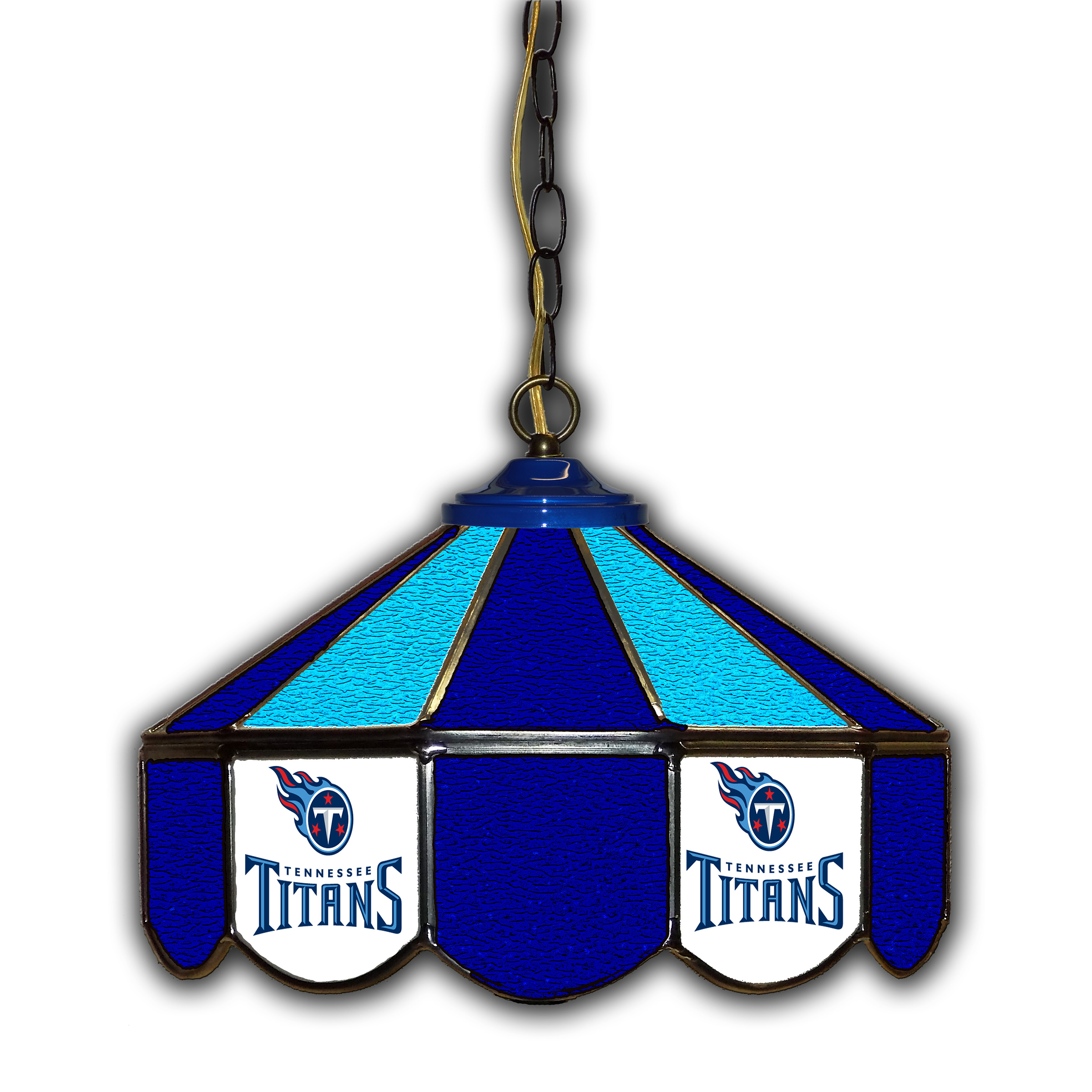 tennessee titans handcrafted stained glass 14 inch pub light