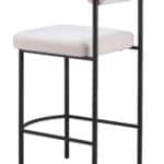 Ivory Shearling Style Counter Stools with Black Steel Frame (Set of 2) 14 Ivory Shearling Style Counter Stools with Black Steel Frame (Set of 2)