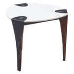 Multicolor End Table with Sintered Stone Top and Steel Legs 9 Multicolor End Table with Sintered Stone Top and Steel Legs