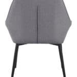 Gray Dining Chair with Armrests, Steel Frame, and Water-Resistant Fabric (Set of 2) 12 Gray Dining Chair with Armrests, Steel Frame, and Water-Resistant Fabric (Set of 2)