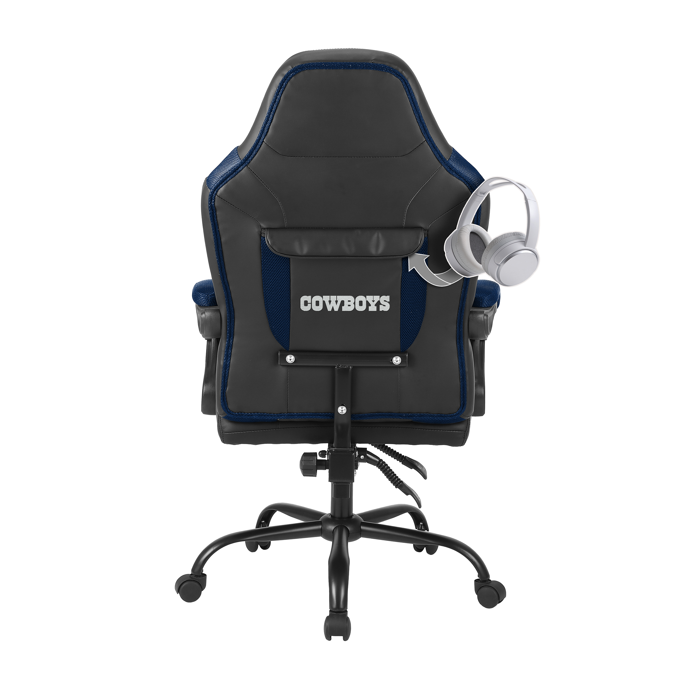 dallas cowboys oversized gaming office chair with storage pouch
