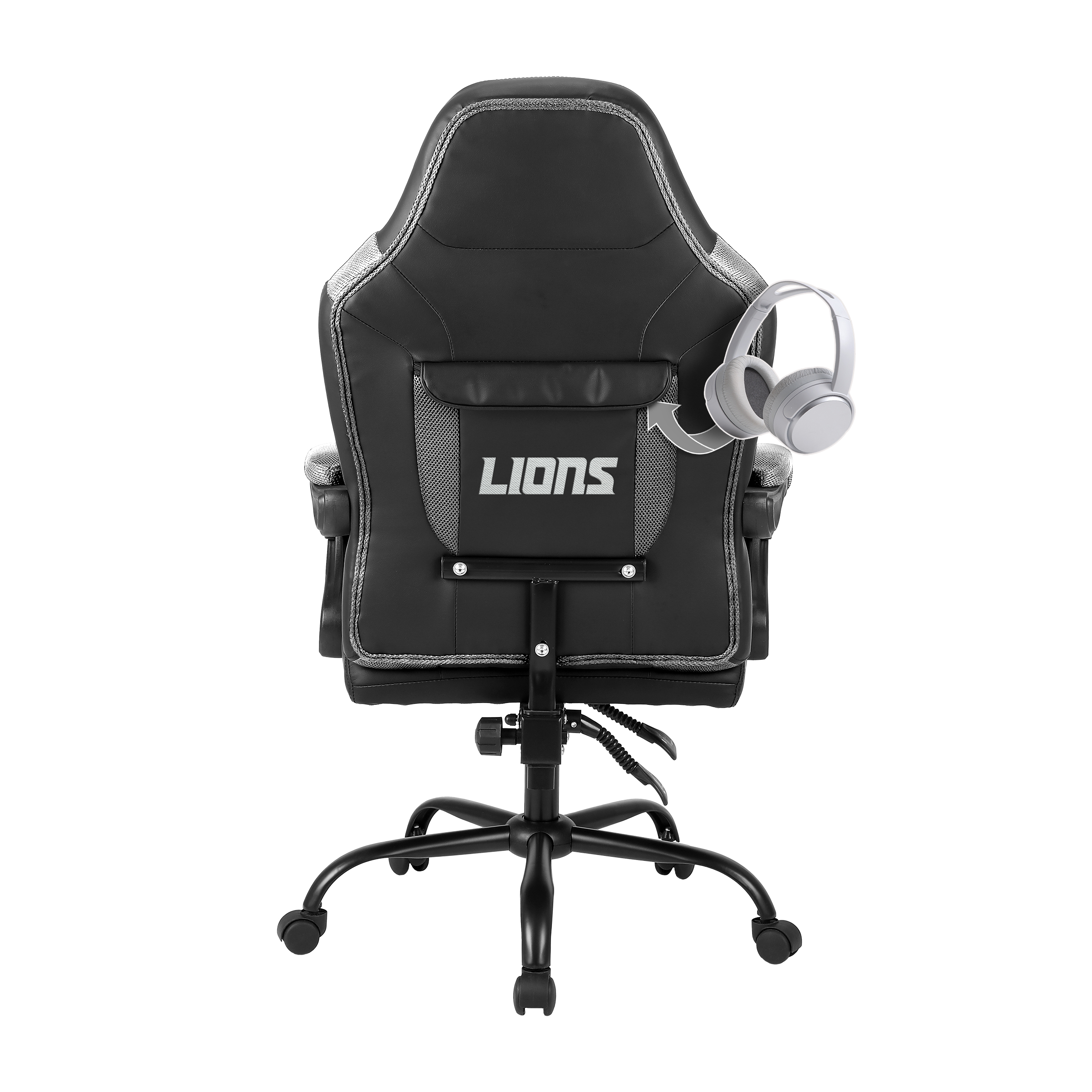 detroit lions oversized embroidered gaming office chair