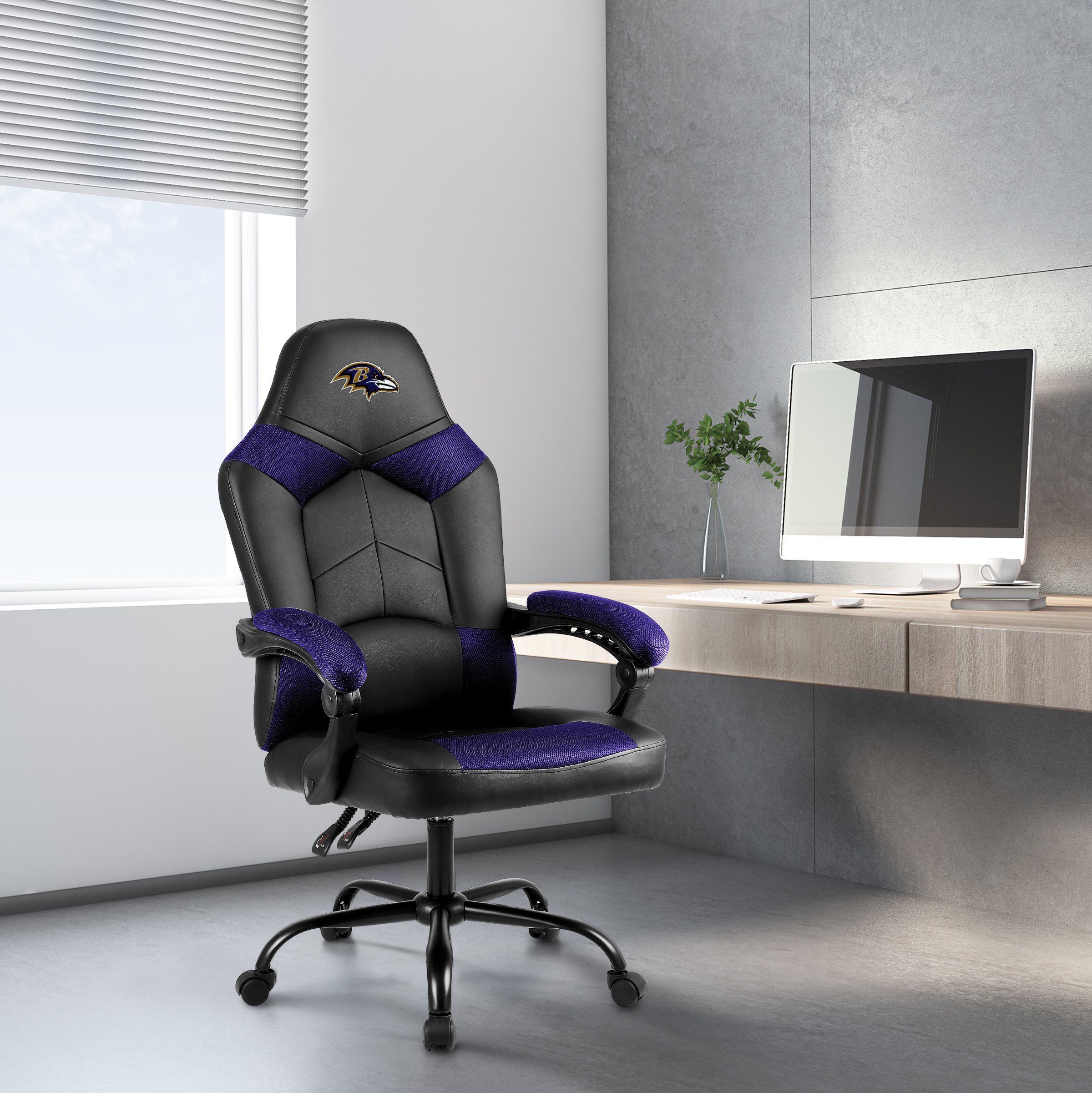 baltimore ravens oversized gaming office chair with storage pouch