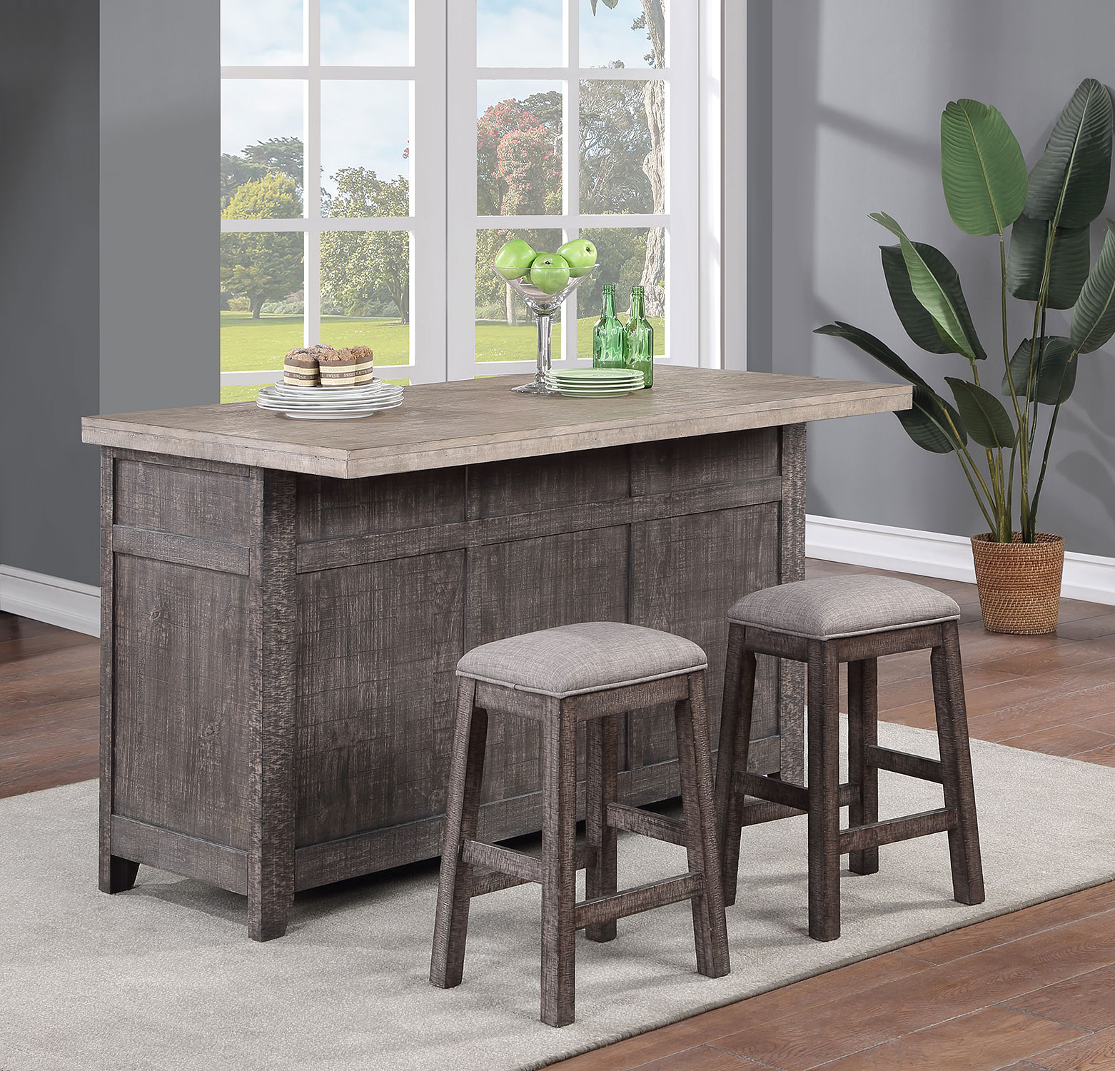 spring haven two tone kitchen island