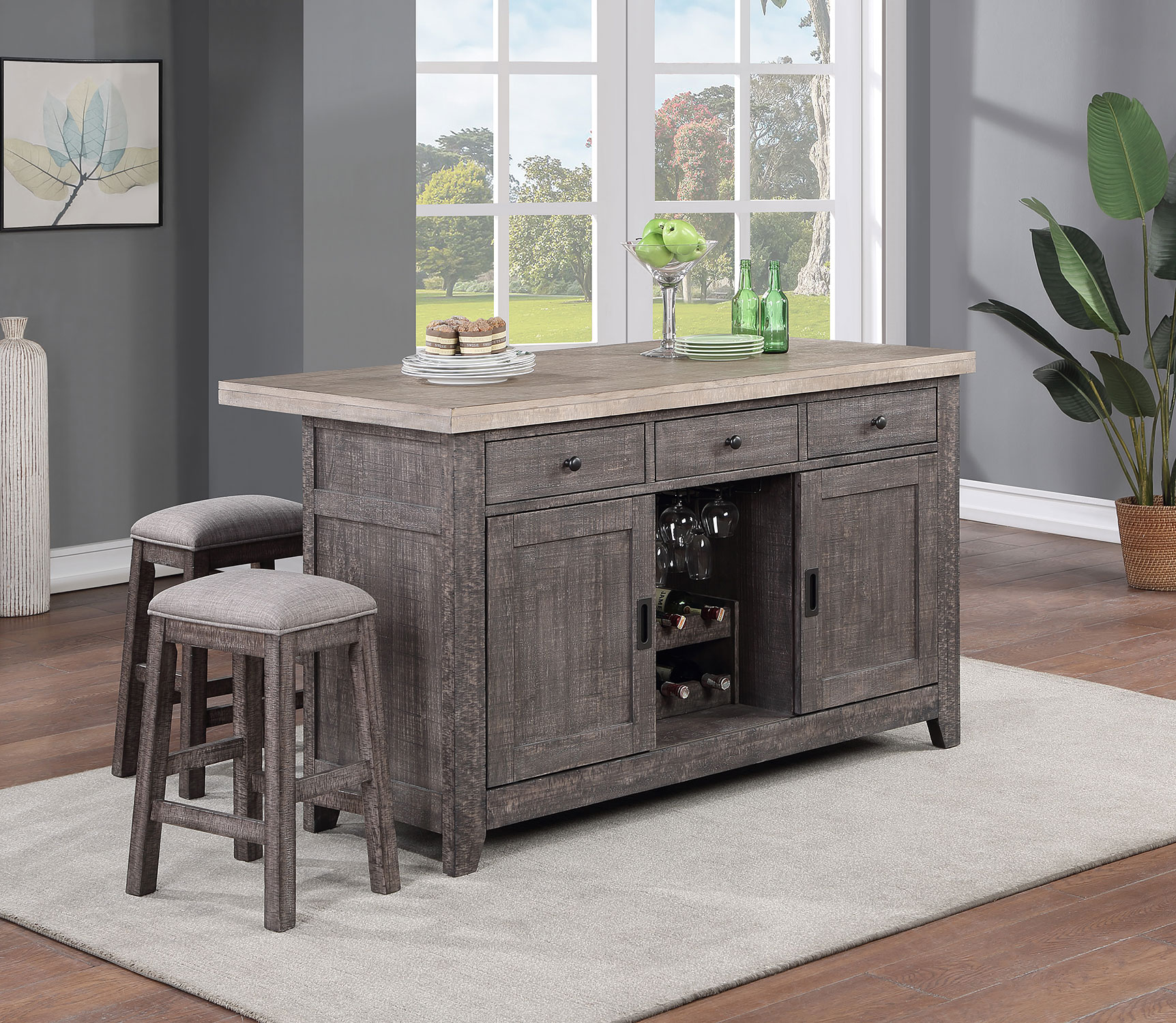 spring haven two tone kitchen island
