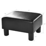 PU Leather Rectangular Ottoman Footstool with Sturdy Wood Frame 25 PU Leather Rectangular Ottoman Footstool with Sturdy Wood Frame