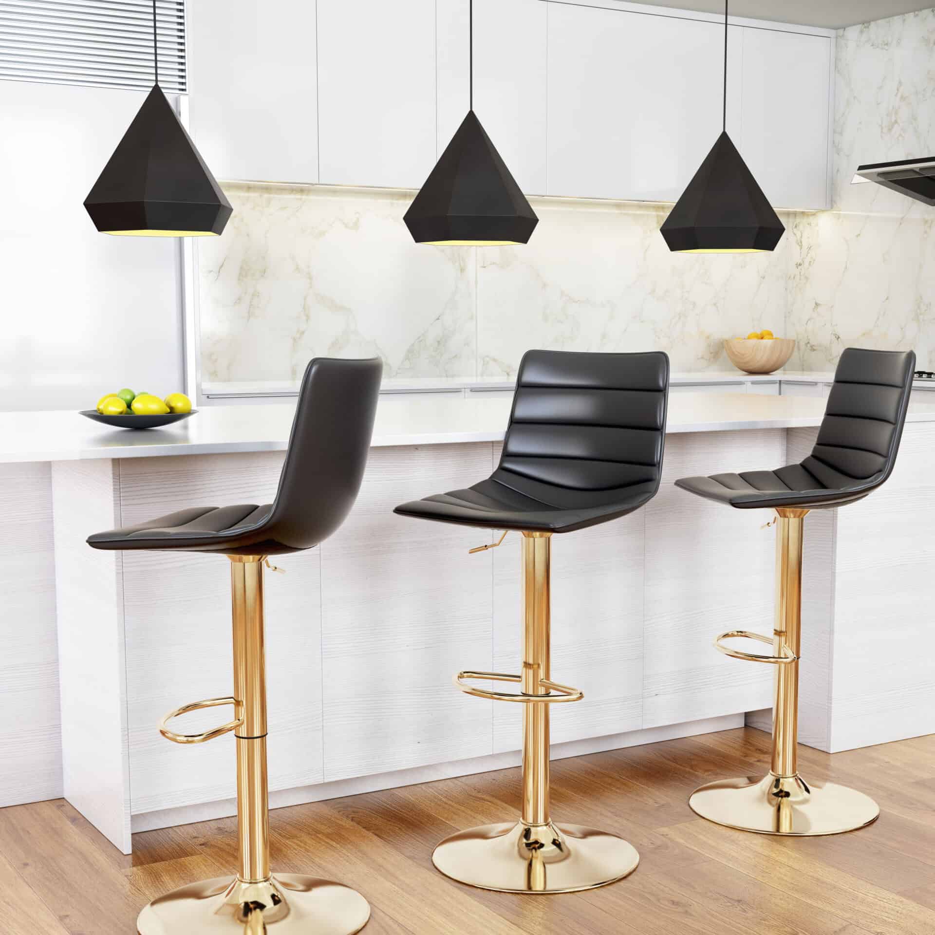 Geometric Black Pendant Light with Adjustable Cord 1 Geometric Black Pendant Light with Adjustable Cord