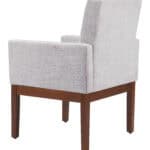 Ivory Dining Chair with Arms and Wooden Frame 12 Ivory Dining Chair with Arms and Wooden Frame