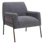 Gray Shearling Style Accent Chair with Powder Coated Steel Frame 15 Gray Shearling Style Accent Chair with Powder Coated Steel Frame