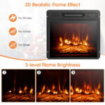 LED Electric Fireplace TV Stand with Adjustable Flames and Heat