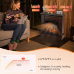 LED Electric Fireplace TV Stand with Adjustable Flames and Heat