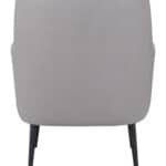 Gray Tufted Accent Chair with Faux Leather and Steel Legs 14 Gray Tufted Accent Chair with Faux Leather and Steel Legs