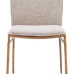 Beige Dining Chair with Gold Steel Frame and Performance Fabric 14 Beige Dining Chair with Gold Steel Frame and Performance Fabric