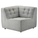Grey Linen Corner Sectional Sofa with Removable Legs 9 Grey Linen Corner Sectional Sofa with Removable Legs