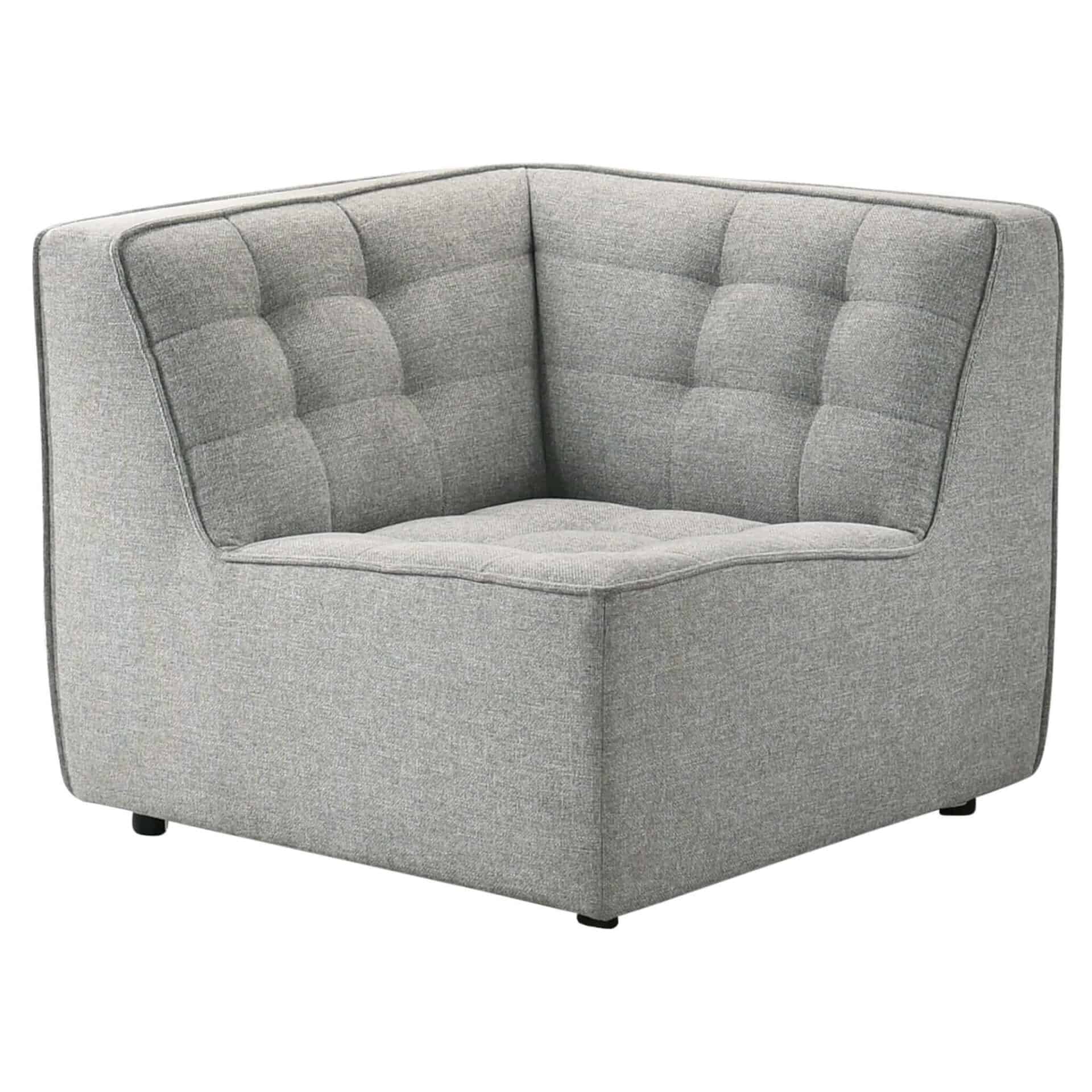 Grey Linen Corner Sectional Sofa with Removable Legs 3 Grey Linen Corner Sectional Sofa with Removable Legs - Image 3