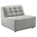 Grey Linen Corner Sectional Sofa with Removable Legs 10 Grey Linen Corner Sectional Sofa with Removable Legs