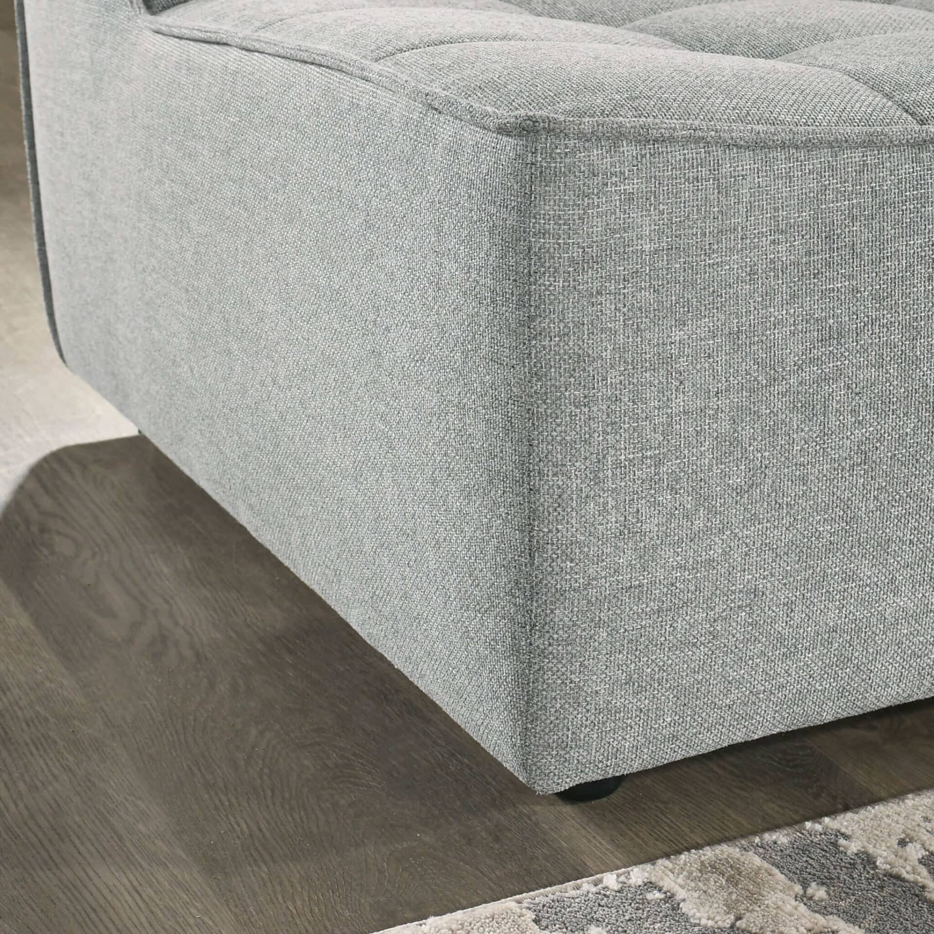Grey Linen Corner Sectional Sofa with Removable Legs 6 Grey Linen Corner Sectional Sofa with Removable Legs - Image 6