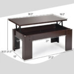 Lift Top Coffee Table with Hidden Storage and Adjustable Height 19 Lift Top Coffee Table with Hidden Storage and Adjustable Height