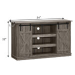 Rustic Sliding Barn Door TV Stand with Adjustable Storage Shelves 19 Rustic Sliding Barn Door TV Stand with Adjustable Storage Shelves
