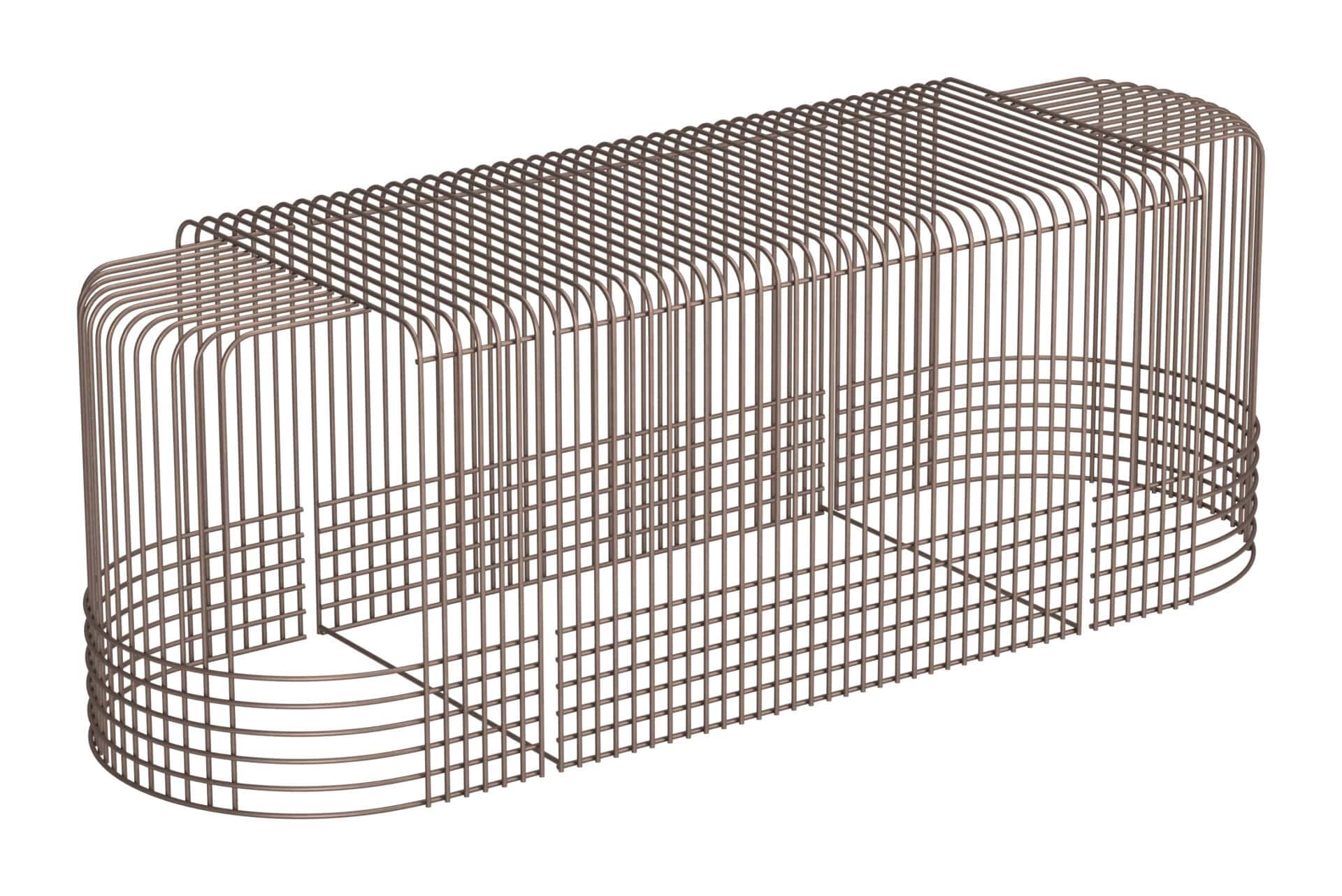 Modern Industrial Coffee Table Set with Steel Wire Frame (Set of 3) 4 Modern Industrial Coffee Table Set with Steel Wire Frame (Set of 3) - Image 4