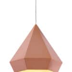 Geometric Rose Gold Pendant Ceiling Lamp with Adjustable Cord