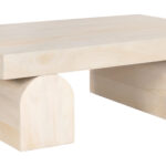 White Washed Mango Wood Coffee Table with Steel Frame 7 White Washed Mango Wood Coffee Table with Steel Frame