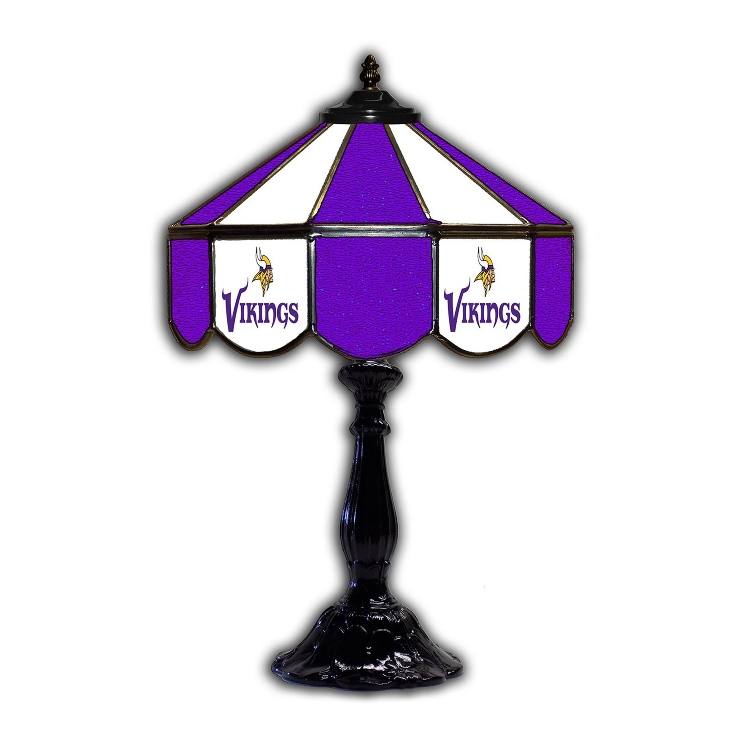 minnesota vikings tiffany style 21 inch glass table lamp
