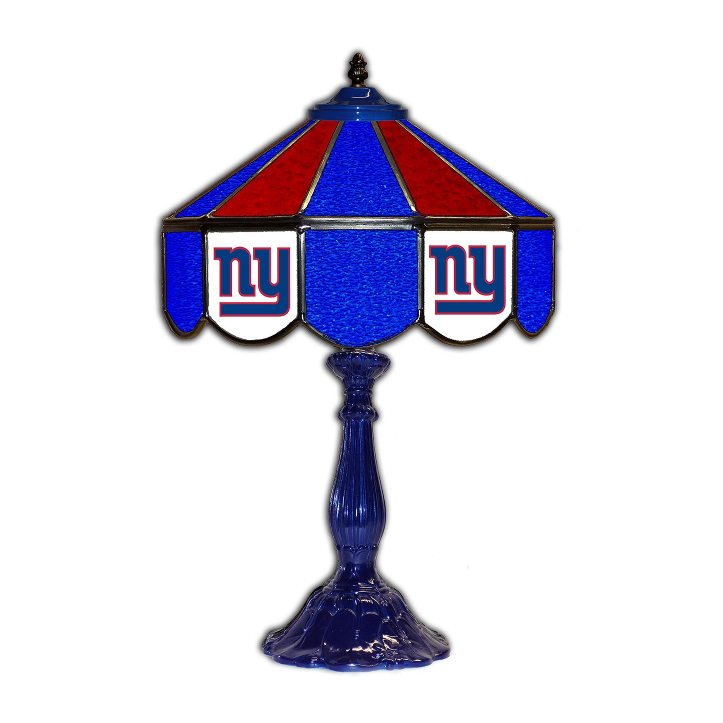 new york giants tiffany style 21 inch glass table lamp
