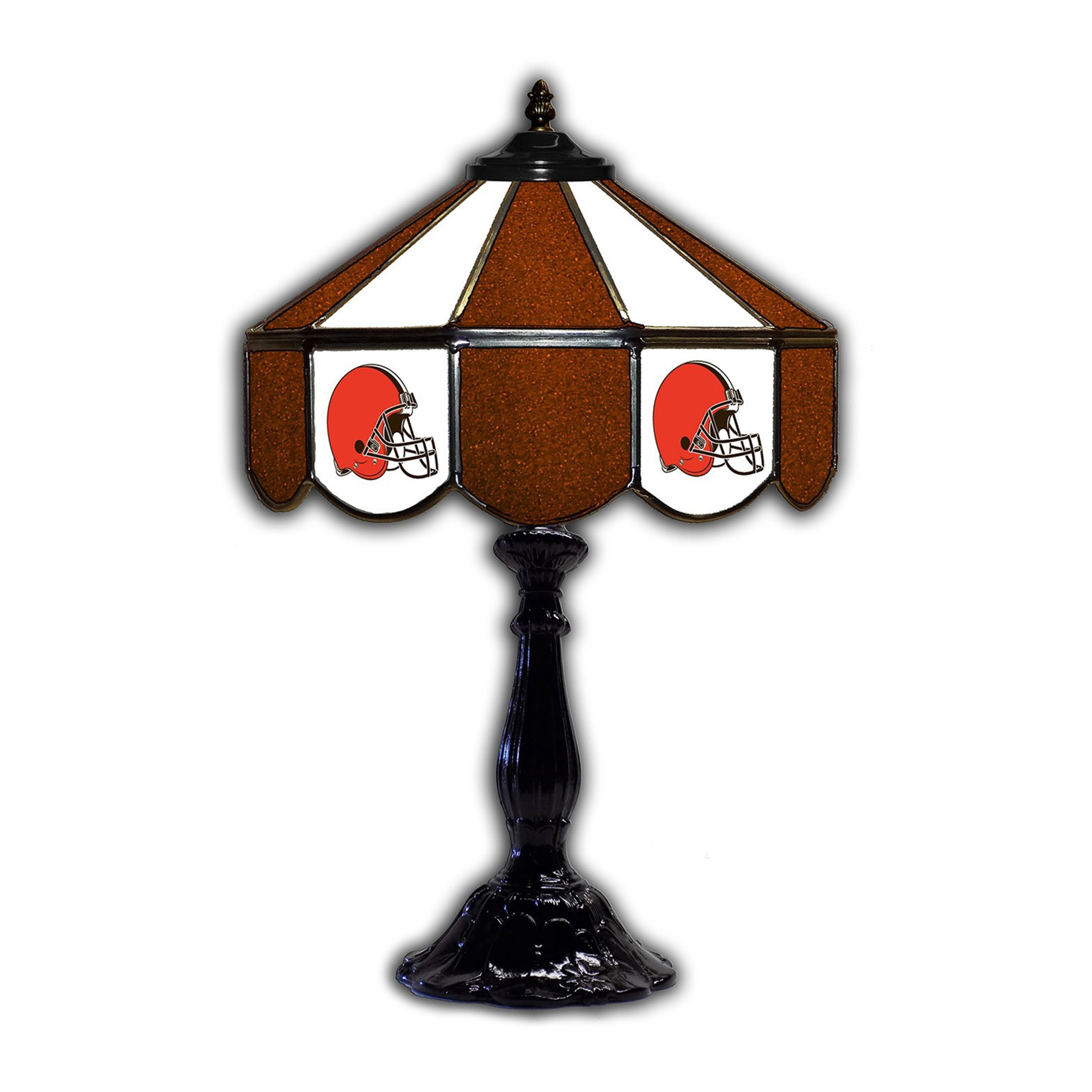 cleveland browns tiffany style 21 inch glass table lamp