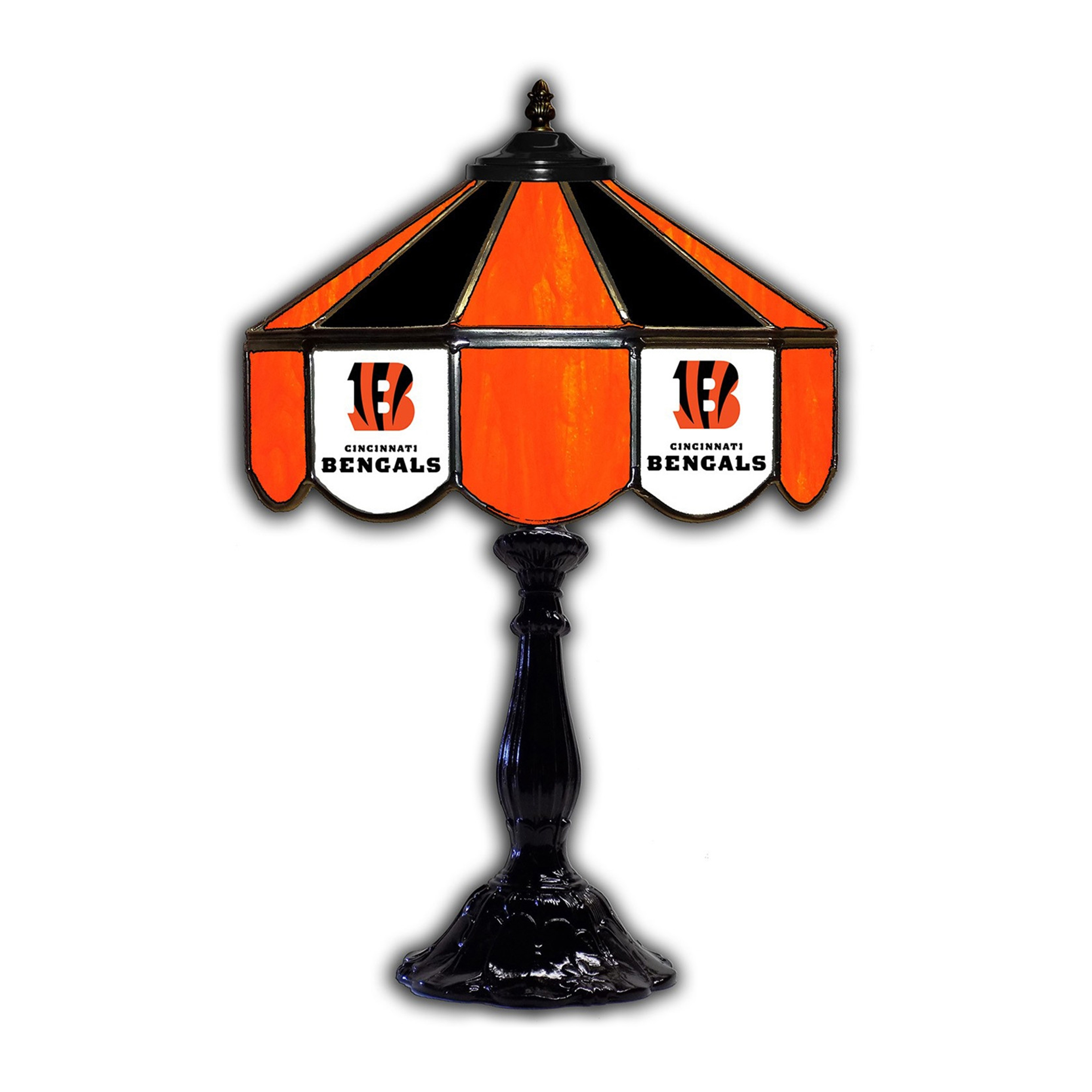 cincinnati bengals tiffany style 21 inch glass table lamp