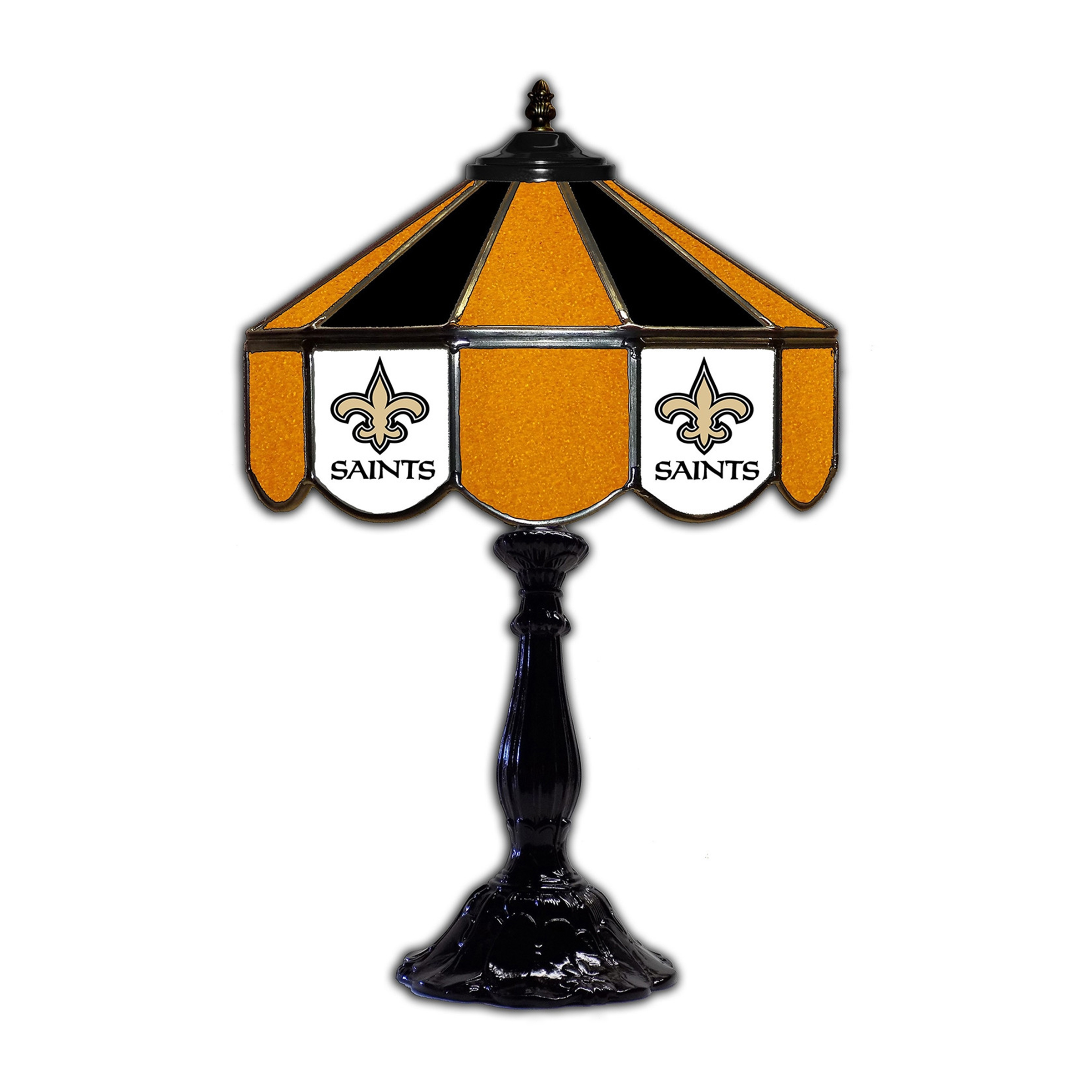 new orleans saints tiffany style 21 inch glass table lamp